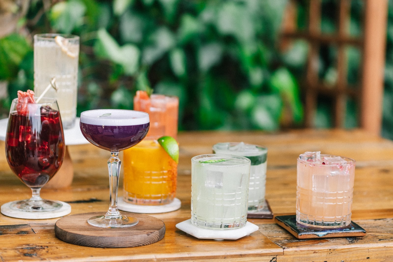 Cocktail flight at the Stone House bar