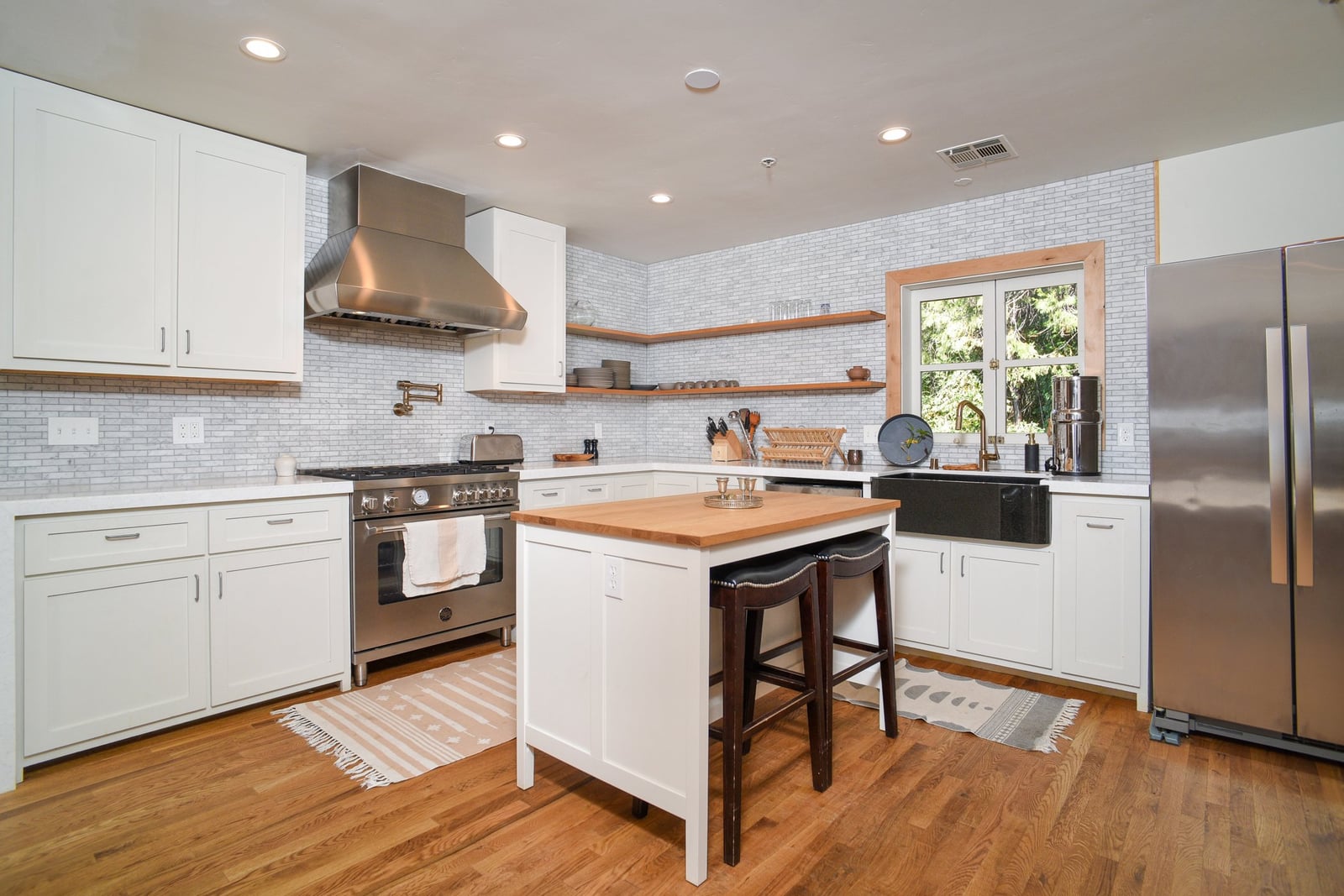 Interior of The Penthouse suite at Stone House Nevada City — top-floor wedding party get-ready space
